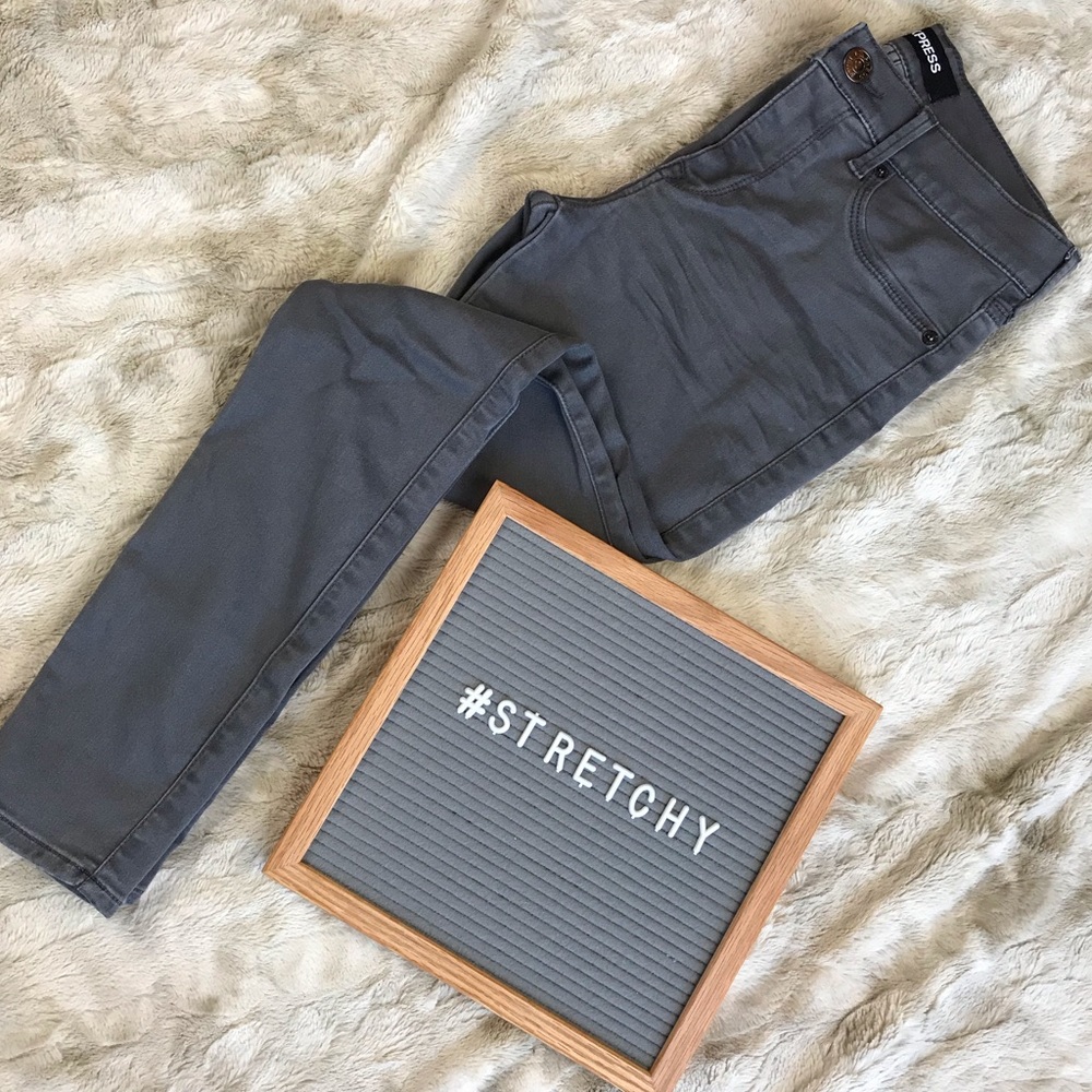 Gray Stretchy Express Legging Jeans